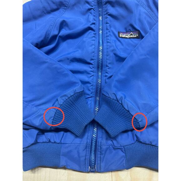 VTG 80s Patagonia Kids Toddler Size 4/5 Bomber Fleece Lined Jacket Made in USA - Picture 6 of 10